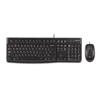 Teclado y ratón negro con cable, Desktop Combo MK120 LOGITECH