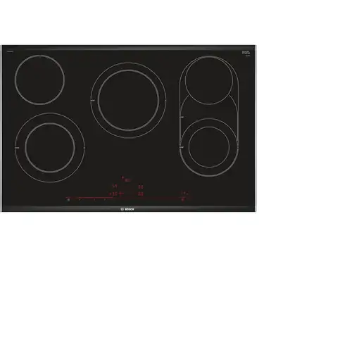 Bosch Serie 8 PKM875DP1D hobs Negro, Acero inoxidable Integrado Cerámico 5 zona(s)