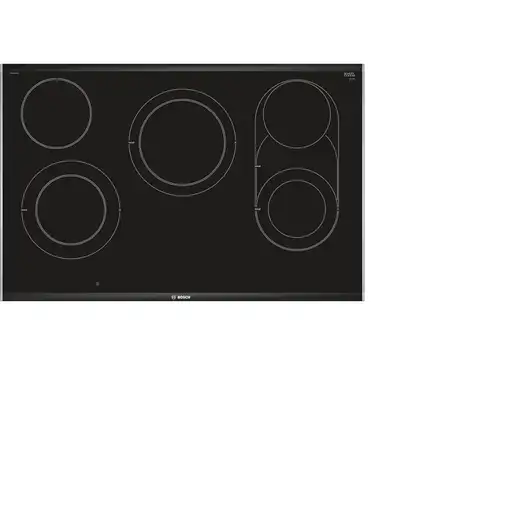 Bosch Serie 8 PKM875DP1D hobs Negro, Acero inoxidable Integrado Cerámico 5 zona(s)