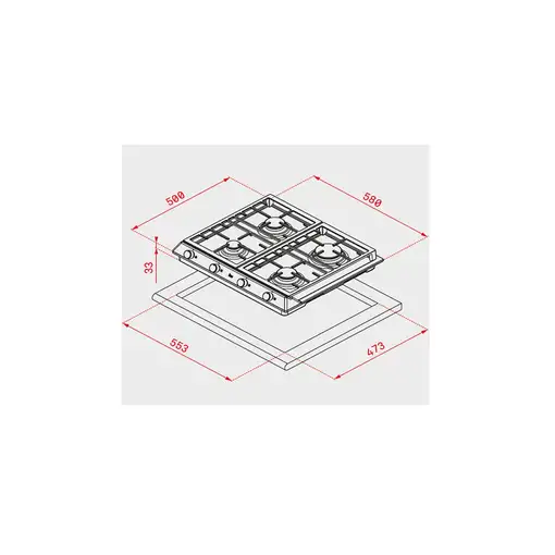 Teka EX 60 1 3G AI AL DR BUT Acero inoxidable Integrado Encimera de gas 3 zona(s)