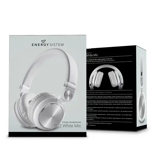 Energy Sistem DJ2 Auriculares Alámbrico Diadema Llamadas/Música Blanco
