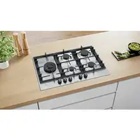 Bosch Serie 6 PCS7A5B90 hobs Acero inoxidable Integrado 75 cm Encimera de gas 5 zo