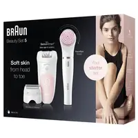 Braun Silk-épil 5 Wet&Dry 81683690 depiladora 28 pinzas Blanco, Rosa