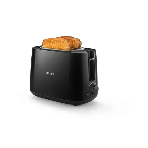 Philips Daily Collection HD2581/90 Tostadora: 2 rebanadas, ranura ancha, negro