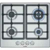 Bosch Serie 4 PGH6B5B90 hobs Acero inoxidable Integrado 60 cm Encimera de gas 4 zo