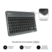 Funda para Tablet Con Teclado Bluetooth Keytab Pro Bluetooth 9.6\a 10.8\  Rojo
