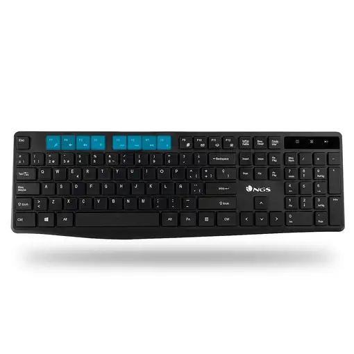Teclado y ratón negro inalámbrico, Allukerit NGS