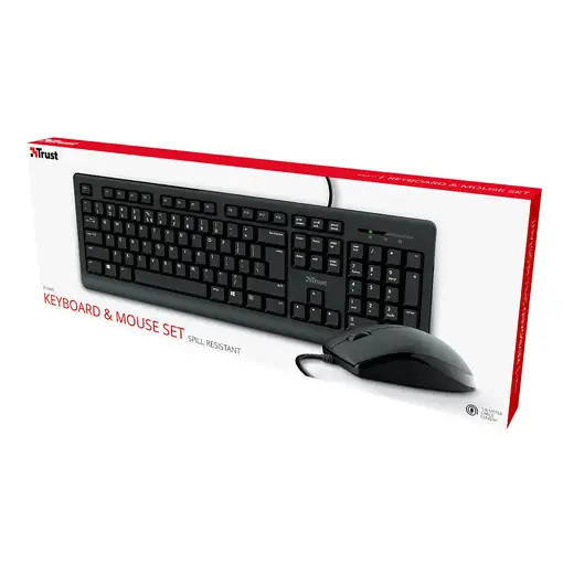 Trust Primo teclado Ratón incluido Universal USB QWERTY Español Negro