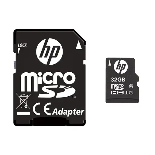 Tarjeta microSDXC con adaptador, 32 GB Class 10, mi210 HP