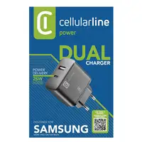 Cellularline Dual Super Fast Charger 25W - Samsung