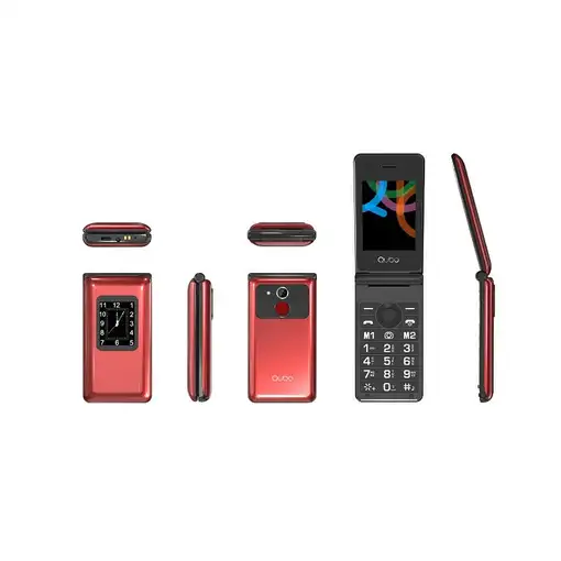 Teléfono móvil libre rojo, Dual Sim, X-28RD QUBO