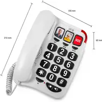 Teléfono sobremesa blanco, teclas grandes, botón SOS 3295B SPC