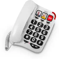Teléfono sobremesa blanco, teclas grandes, botón SOS 3295B SPC