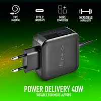 Cargador de portÁtil ngs w-45w usb tipo-c 45w automÁtico voltaje 5-20v
