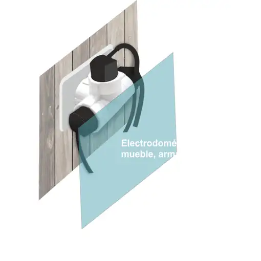 Adaptador de 3 tomas Schuko blanco SILVER ELECTRONICS, 1 ud