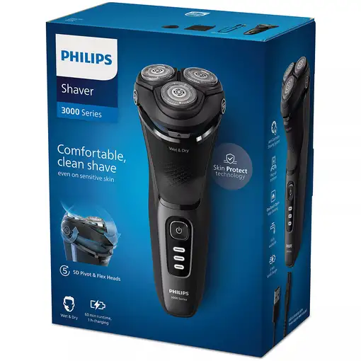 Philips Shaver 3000 Series S3244/12 Afeitadora eléctrica en seco y en húmedo