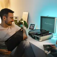 Tocadiscos Bluetooth VC400 PRIXTON Reproductor y Convertidor de Vinilos - Mint