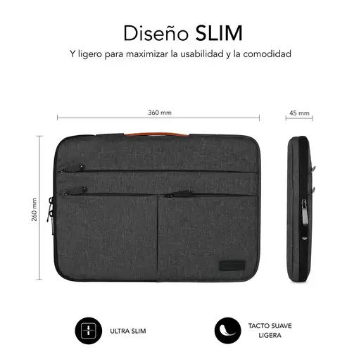 Funda para Portátil Air Padding 360 Sleeve 13.3 a 14\  Gris Oscuro