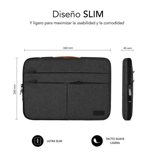 Funda para Portátil Air Padding 360 Sleeve 13.3 a 14\  Gris Oscuro