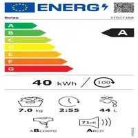 Balay 3TS273BA lavadora Carga frontal 7 kg 1200 RPM Blanco