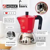 Monix M863103 cafetera manual Cafetera italiana 0,195 L Rojo