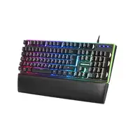 Mars Gaming MK320ES, Teclado Gaming H-Mech, 13 Modos RGB y Halo, Reposamuñecas Aco