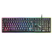 Mars Gaming MK320ES, Teclado Gaming H-Mech, 13 Modos RGB y Halo, Reposamuñecas Aco