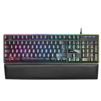 Mars Gaming MK320ES, Teclado Gaming H-Mech, 13 Modos RGB y Halo, Reposamuñecas Aco