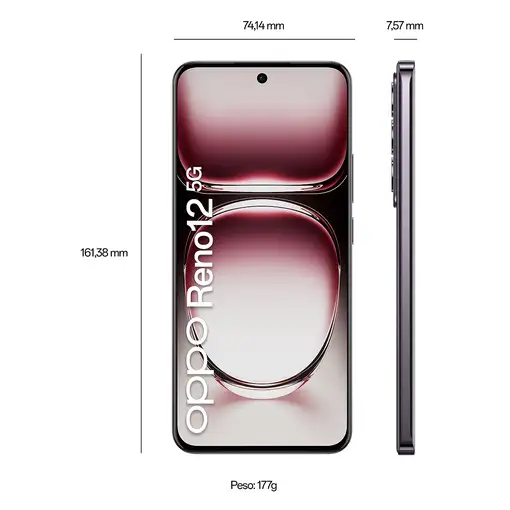 OPPO Reno12 5G 17 cm (6.7\) SIM doble Android 14 USB Tipo C 12 GB 256 GB 5000 mAh