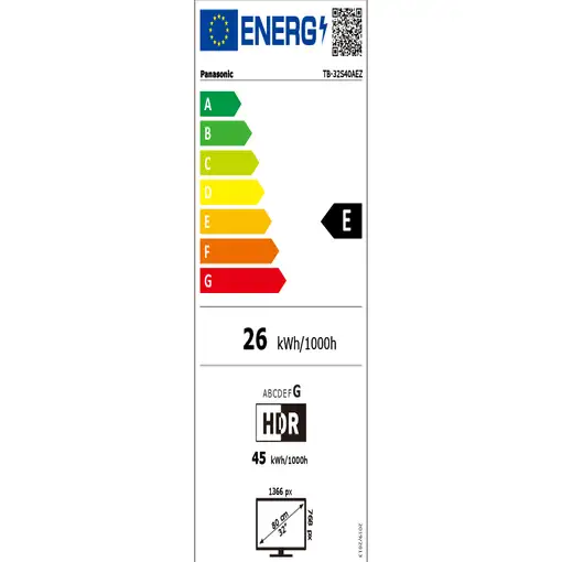Panasonic TB-32S40AEZ Televisor 81,3 cm (32\) HD Negro