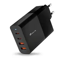 Cargador GAN de pared ultrarápido de 100W con 4 puertos: 2 USB-C 2 USB-A, NGS
