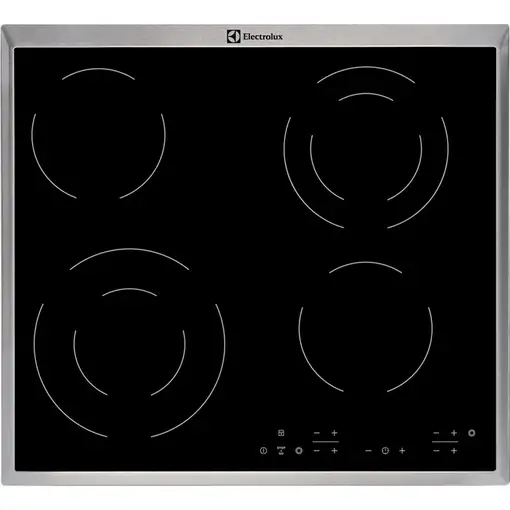 Electrolux EHF6342XOK hobs Negro Integrado Cerámico 4 zona(s)
