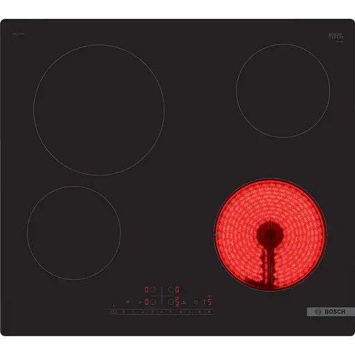 Bosch Serie 6 PKE611FP2E hobs Negro Integrado 60 cm Cerámico 4 zona(s)