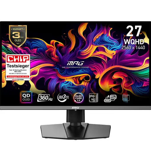MSI MPG 271QRXDE QD-OLED pantalla para PC 67,3 cm (26.5") 2560 x 1440 Pixeles Wide