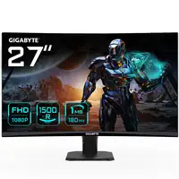 GIGABYTE GS27FC 27" Monitor de Juego Curvo FHD - 1920 x 1080, 1500R, 180Hz, 1 ms,