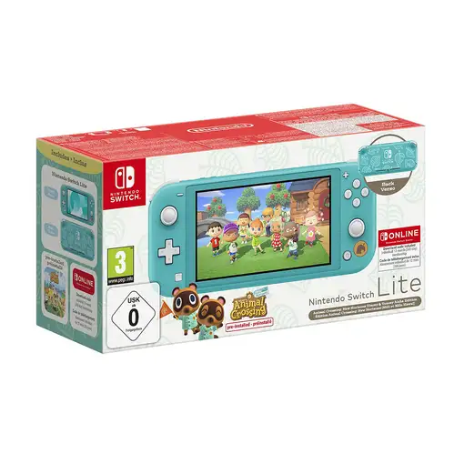 Nintendo Switch Lite edición aloha de Animal Crossing: New Horizons con Tendo y Ne