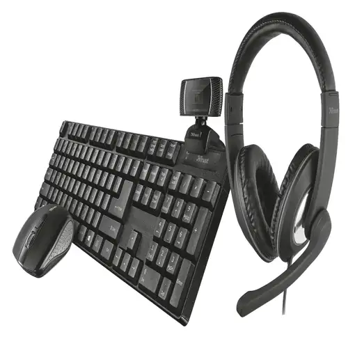 Trust Qoby teclado Ratón incluido Oficina RF inalámbrico QWERTY Español Negro