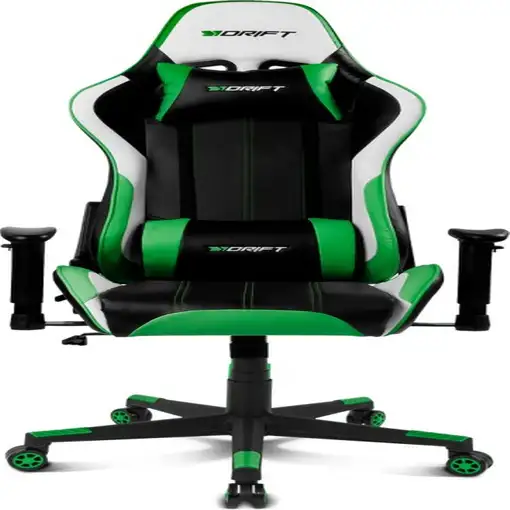 DRIFT DR175 Silla para videojuegos universal Asiento acolchado Negro, Verde, Blanc