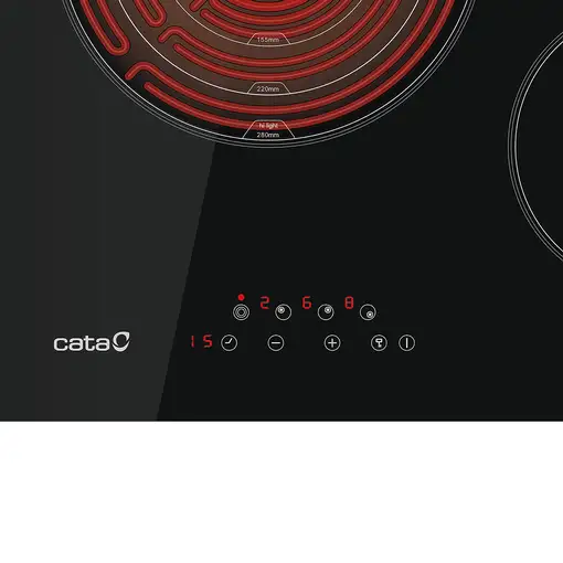 CATA TT 6003 Negro Integrado 59 cm Cerámico 3 zona(s)