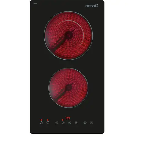 CATA TD 3002 BK Negro Integrado 29 cm Cerámico 2 zona(s)