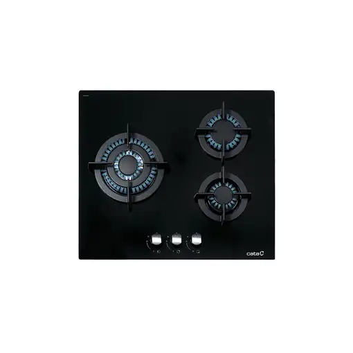 CATA CCI 6021 BK Negro Integrado 59 cm Encimera de gas 3 zona(s)