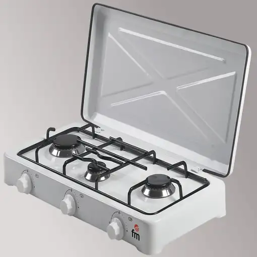 FM Calefacción HG-300 hobs Blanco Encimera Encimera de gas 3 zona(s)