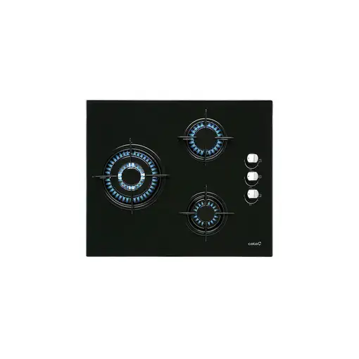 CATA CI 6021 BK Negro Integrado 60 cm Encimera de gas 3 zona(s)