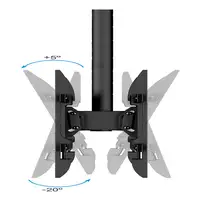 TooQ Soporte de Techo para 2 Pantallas 43"-86", Negro