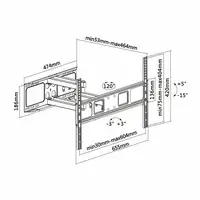 AISENS WT70TSLE-023 soporte para TV 177,8 cm (70") Negro