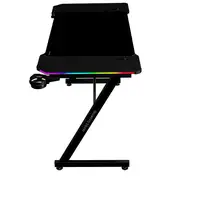 Mars Gaming MGD-X120RGB, Mesa Gaming Ergonómica, Iluminación ARGB con Mando, Fibra