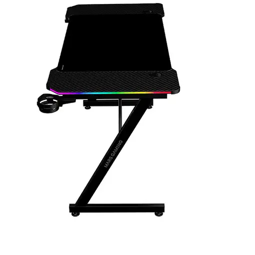 Mars Gaming MGD-X120RGB, Mesa Gaming Ergonómica, Iluminación ARGB con Mando, Fibra