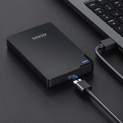 AISENS Caja Externa 2,5″ 9.5mm SATA a USB 3.0/USB3.1 Gen1, Negra