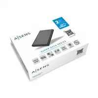 AISENS Caja Externa 2,5" ASE-2525B 9.5mm SATA a USB 3.0/USB3.1 Gen1, Negra