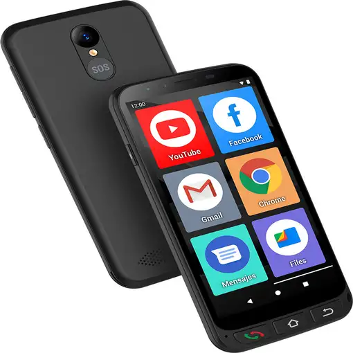 SPC Zeus 4G Pro – Smartphone para mayores, menú XL, botón SOS, base carga, carcasa